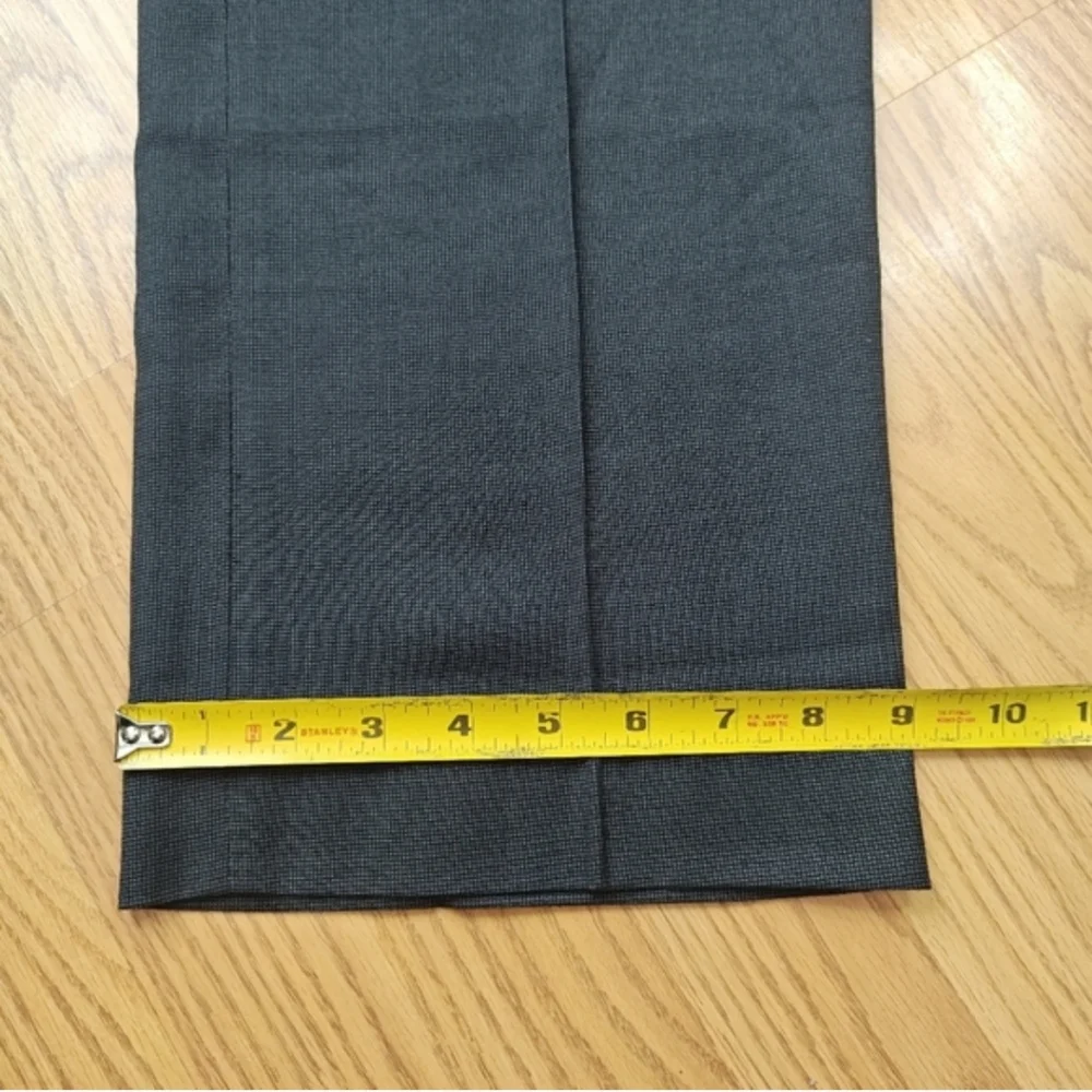 Axist Men's Gray Micro-pattern Trousers Pants 34x30 Flat Front Professional